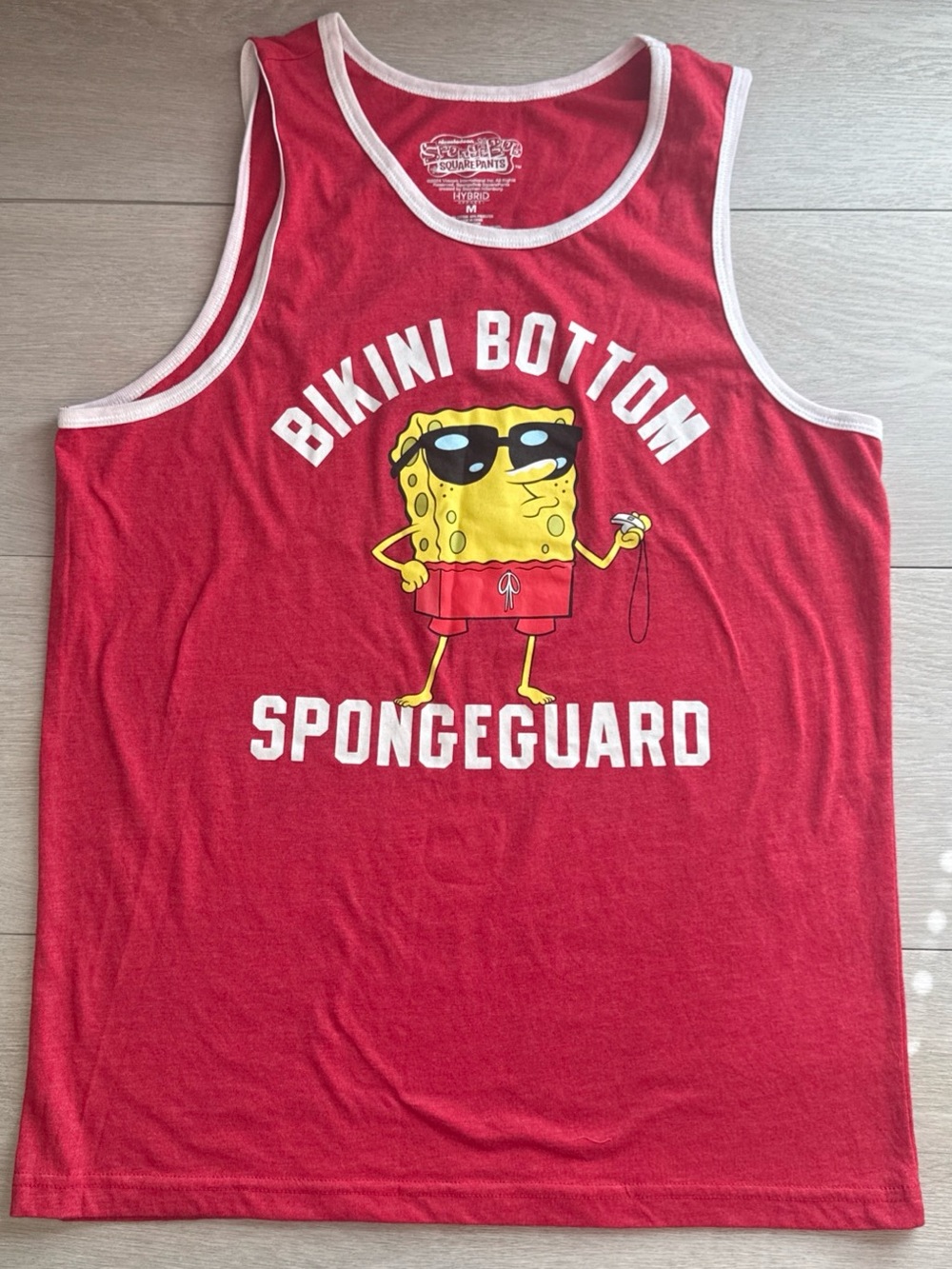 Hybrid Apparel SpongeBob SquarePants Graphic Tank - Red with White Print